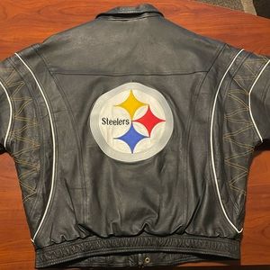 *LIKE NEW*  Pittsburgh Steelers Leather Jacket, SZ: L